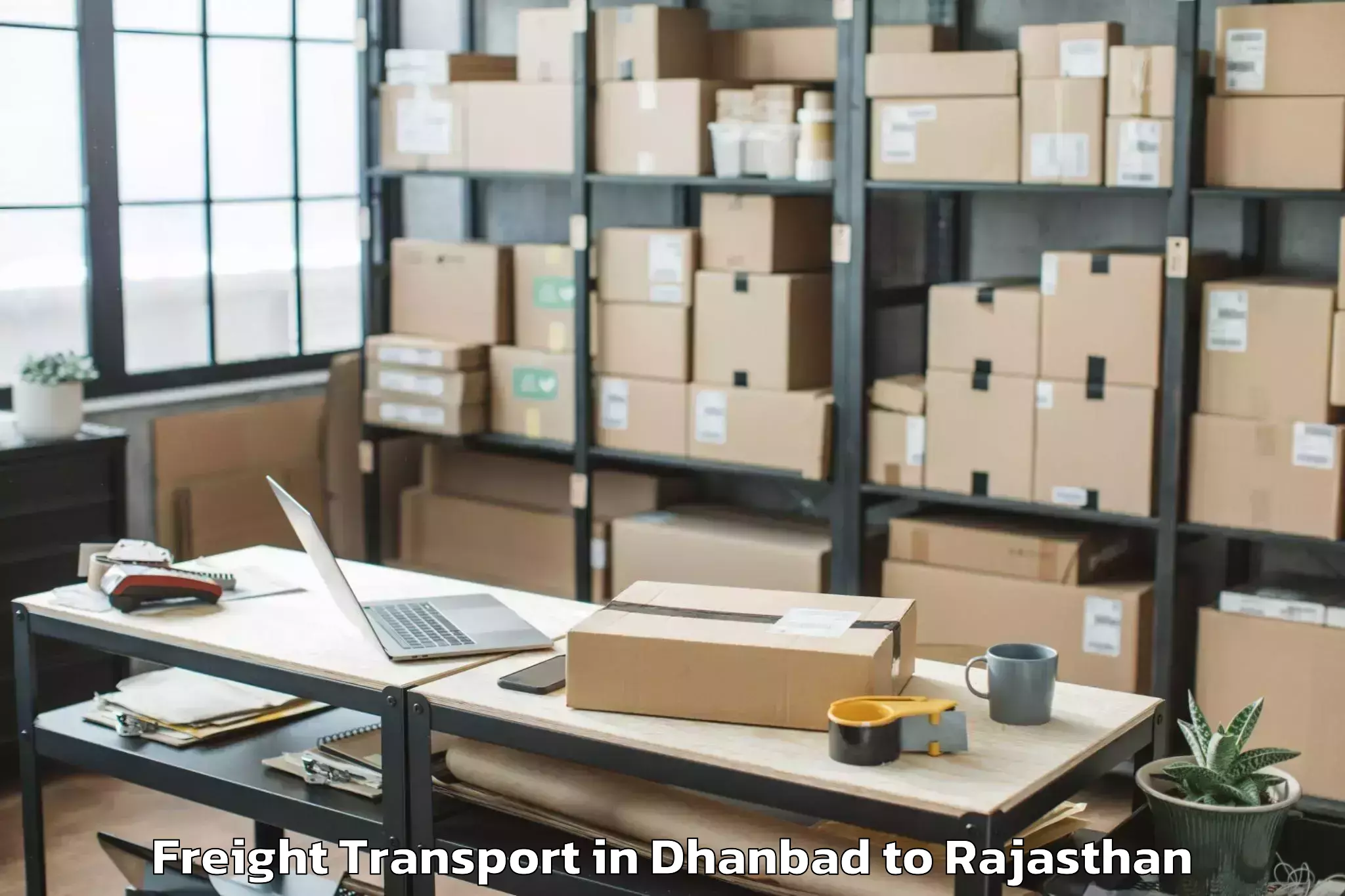 Book Dhanbad to Banasthali Vidyapith Freight Transport